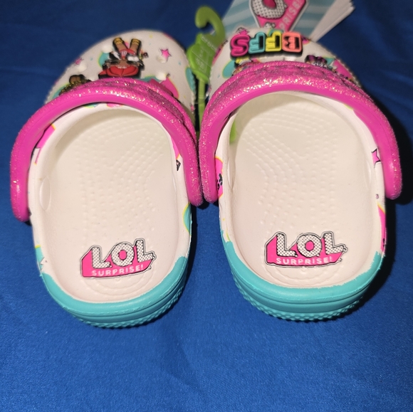 CROCS LOL Doll Pink and White Playful Clogs - Picture 5 of 8